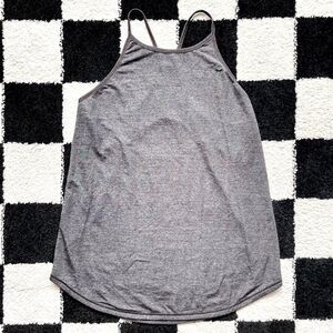 Lululemon Grey Flowy Cutout Tank